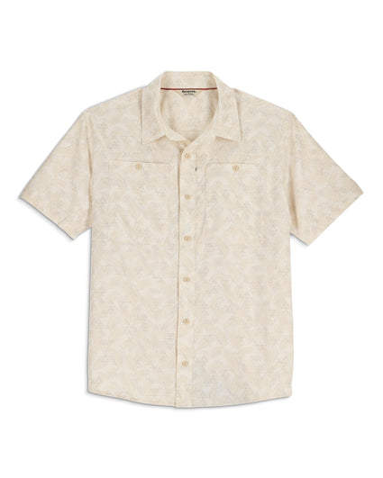 M's Launch SS Shirt Pinboard Front Palm Fish Line Parchment