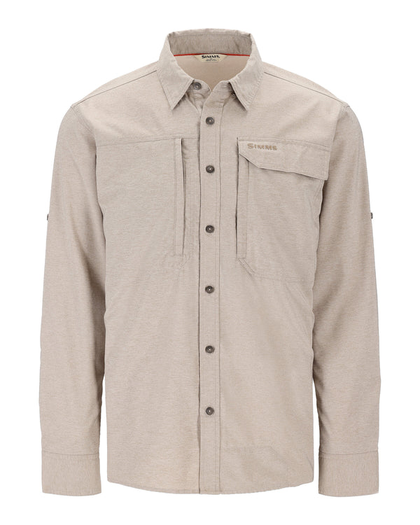 M's Guide Bugstopper LS Shirt Pinboard Front Dolomite Heather