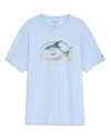 M’s Salt Catch T-Shirt Pinboard Front Sky Blue