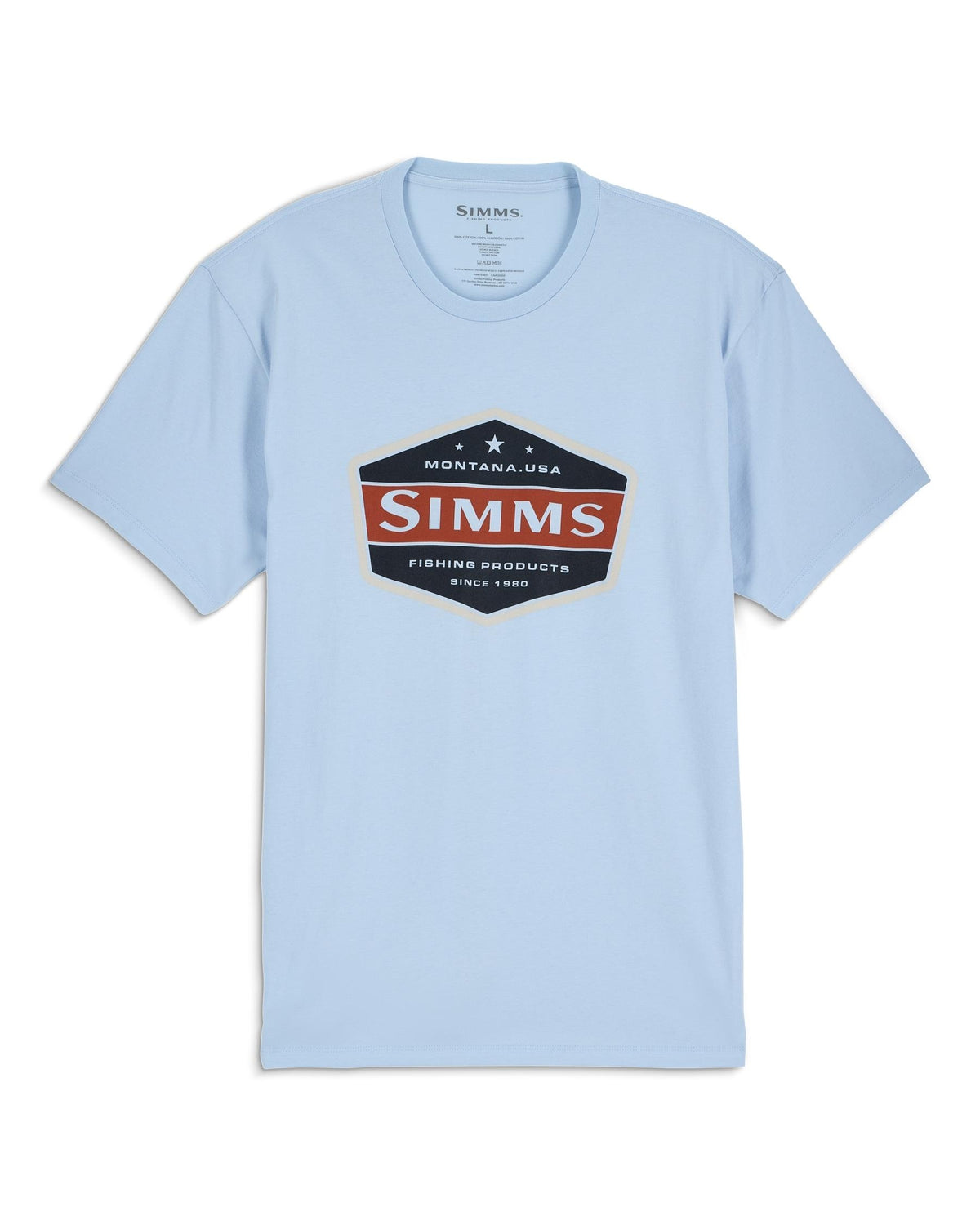 M's Honor Badge T-Shirt Pinboard Front Sky Blue