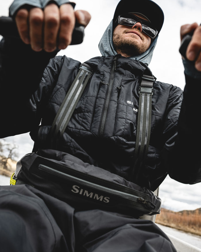 Simms Flyweight Packable Wader convertible on angler