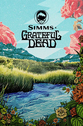 Collaboration between Simms and Grateful Dead with nature-themed design