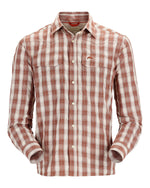 M'S BIG SKY LS SHIRT CLAY/HICKORY PLAID-on-mannequin