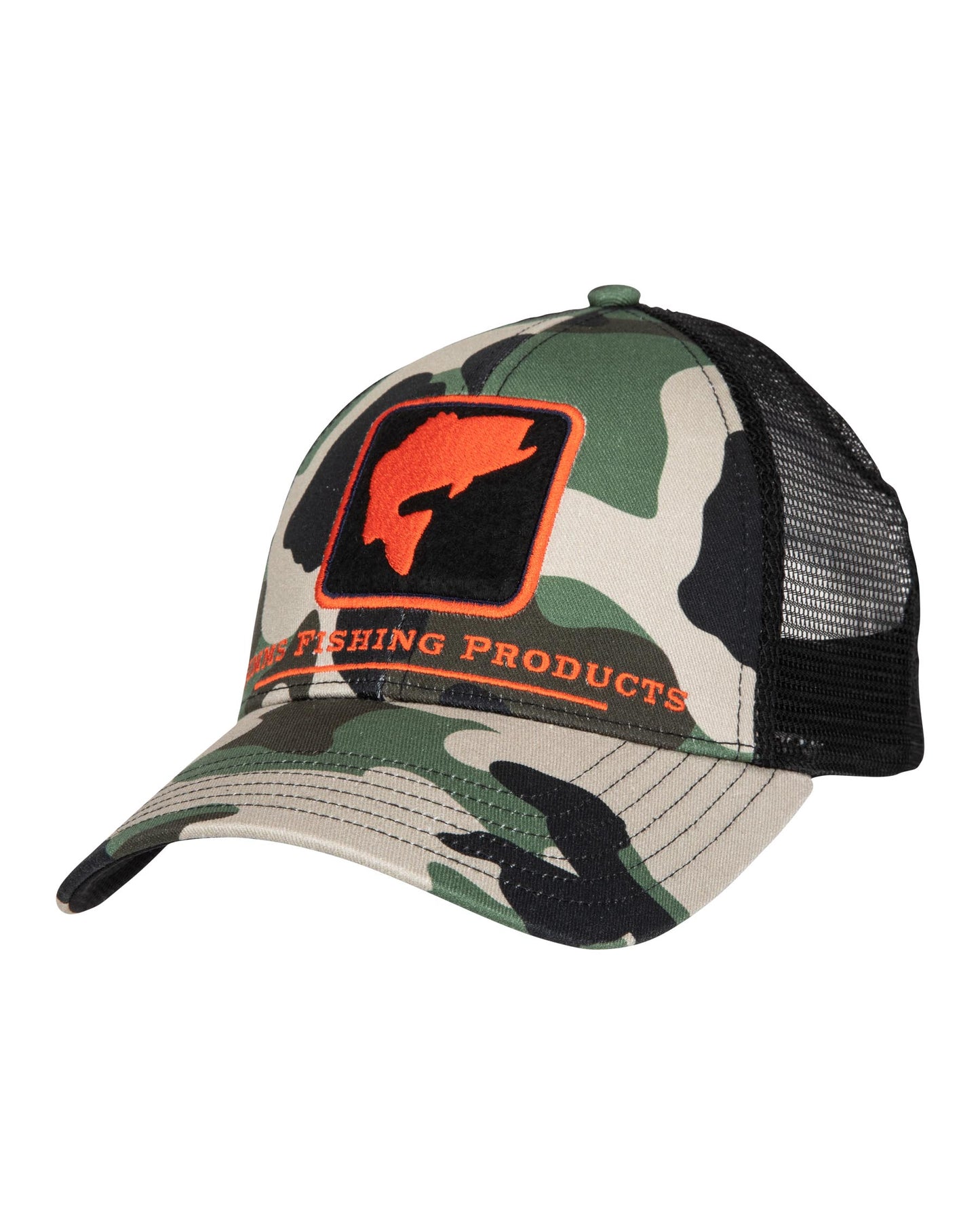 Bass Fishing Patch Trucker Hat Cap (Orange/Camouflage) – Hat Crew