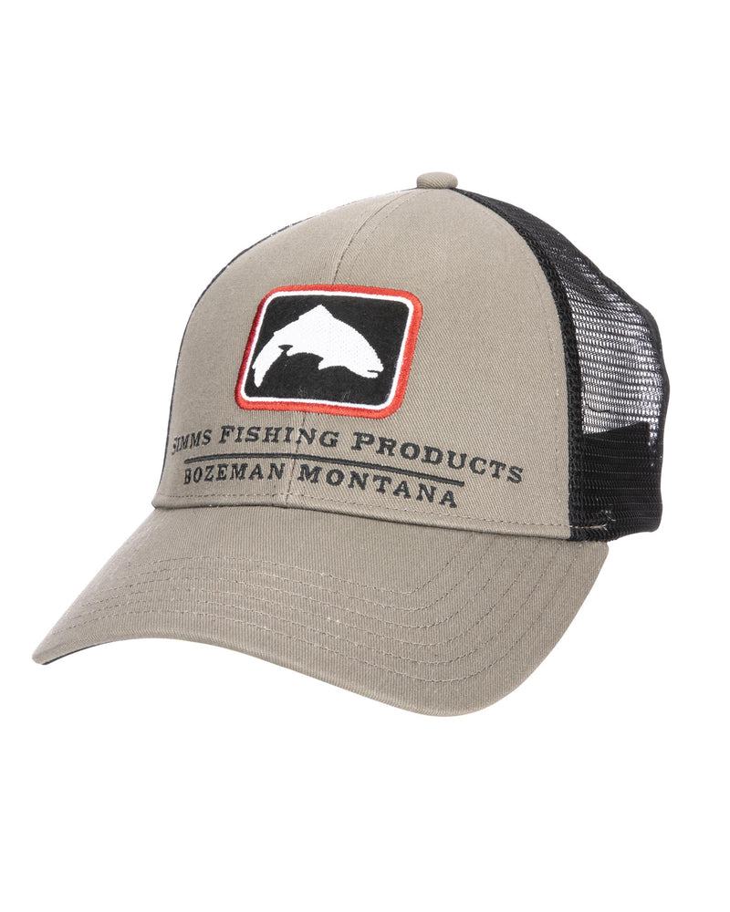 Simms Bass Icon Trucker Hat, Snapback Cap with Fish