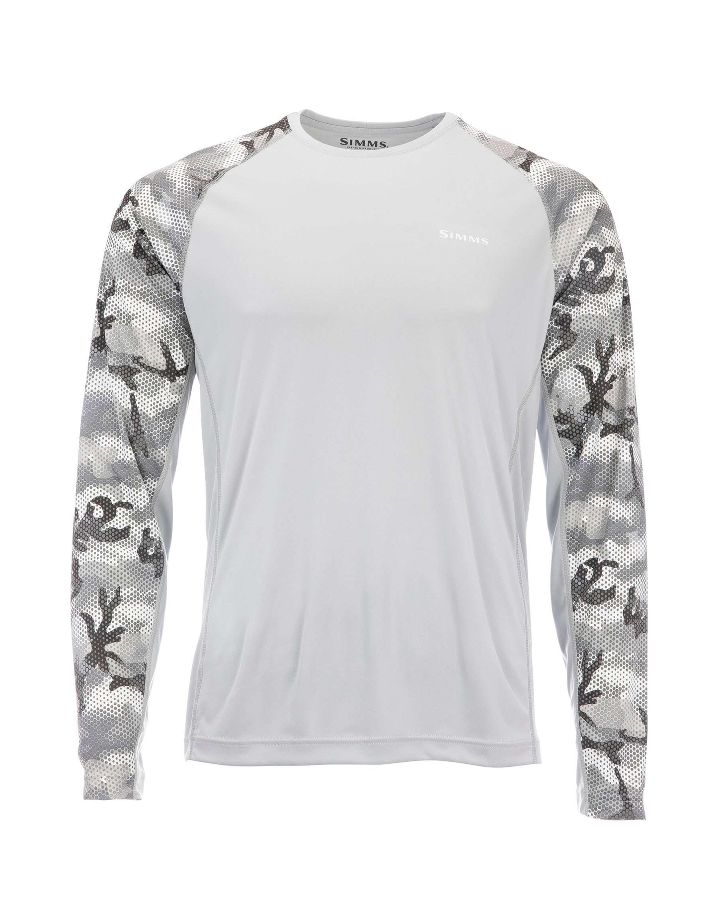 M's SolarFlex Crewneck Shirt - Print - Hex Flo Camo Steel