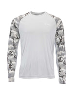 M's SolarFlex Crewneck Shirt - Print - Hex Flo Camo Steel