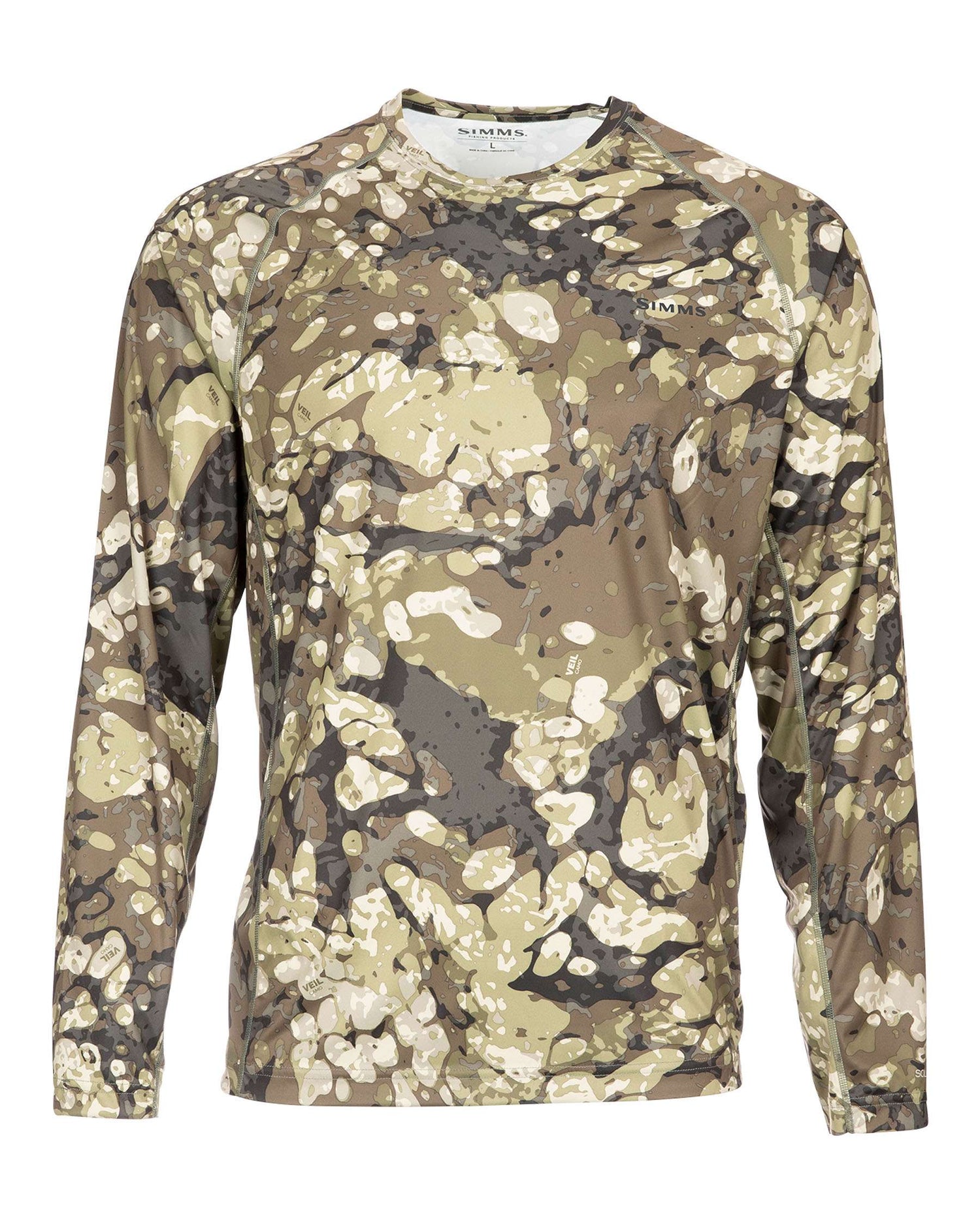 M's SolarFlex Crewneck Shirt - Print - Riparian Camo