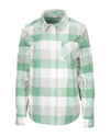 Womens Sunset Flannel - Seafoam Buffalo Plaid