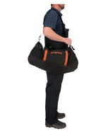 Simms Challenger Mesh Duffel - 60L - Black- on-body