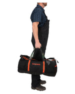 Simms Challenger Mesh Duffel - 60L - Black- on-body