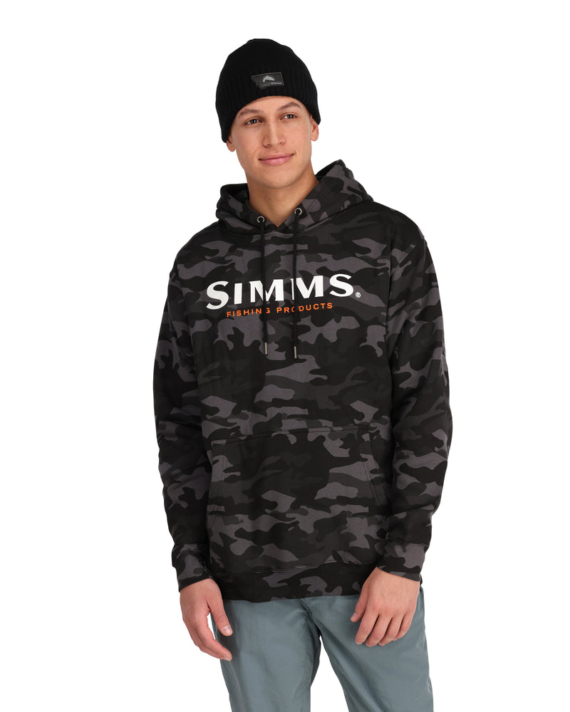 Simms Men's Logo Hoody - Medium - Charcoal Heather