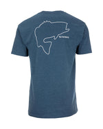 M's Bass Outline T-Shirt Sailor Blue Heather