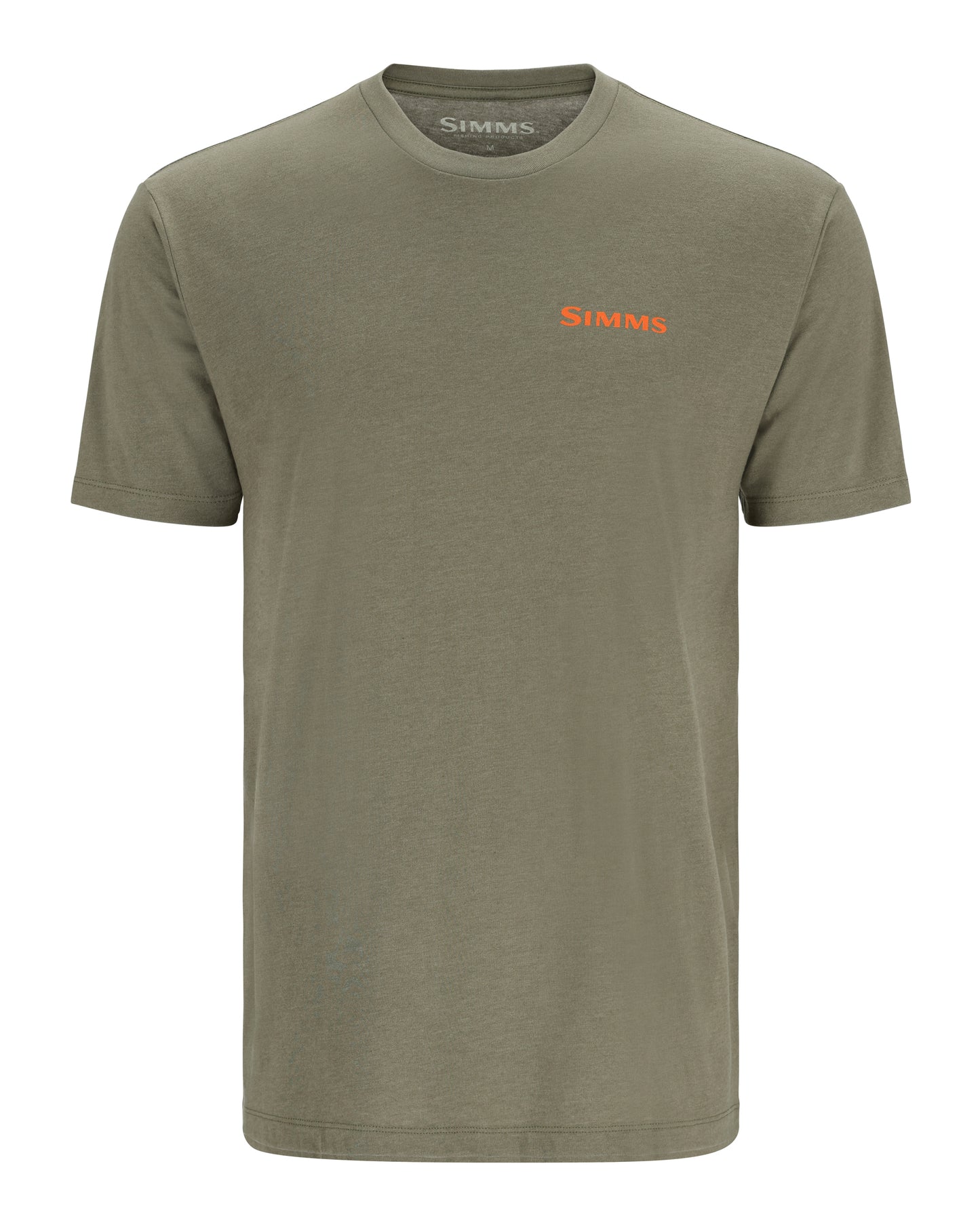 Simms Fly Patch T-Shirt Military Heather - Fishax