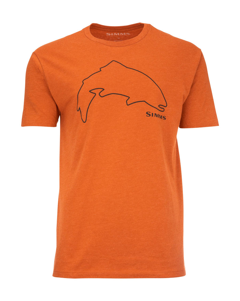 M's Trout Outline T-Shirt Adobe Heather