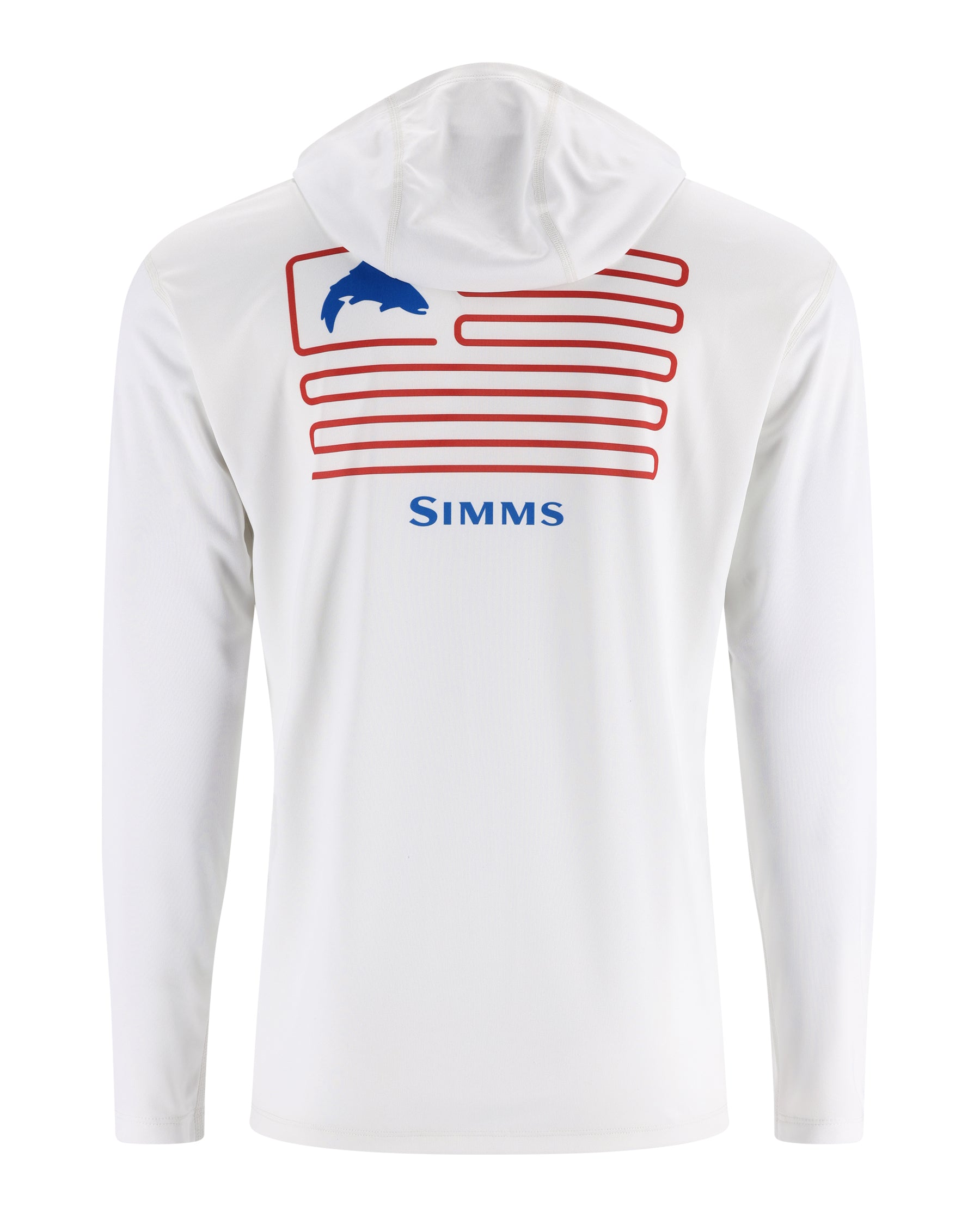 Simms Artist Series Tech Hoody - Men's Trout Logo Flame / Sterling XXL