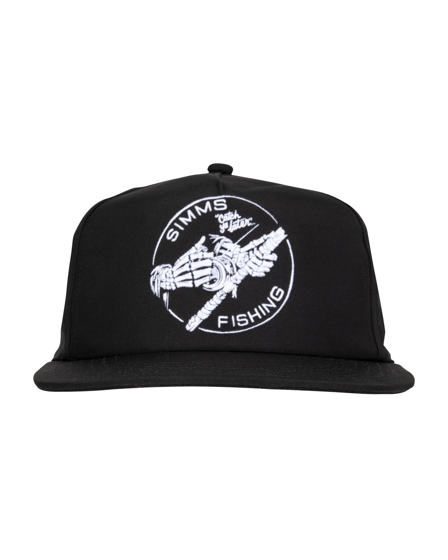 M's Unstructured Flat Brim Cap Black