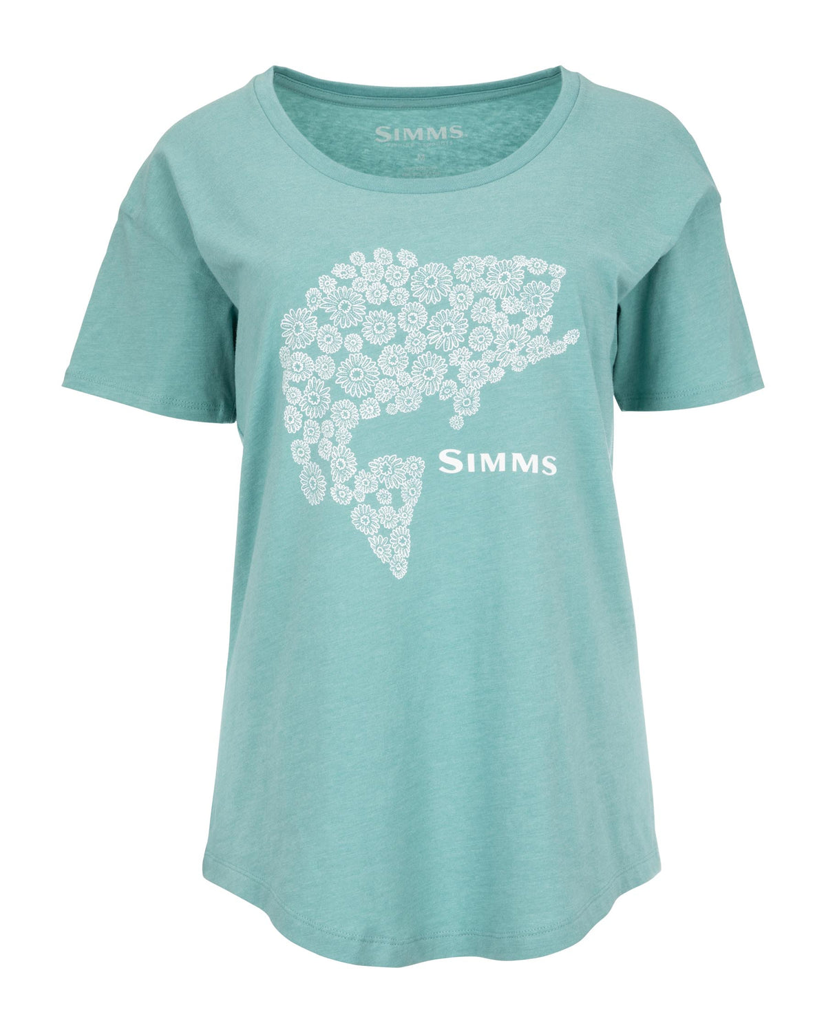 W's Floral Bass T-shirt Oil Blue Heather