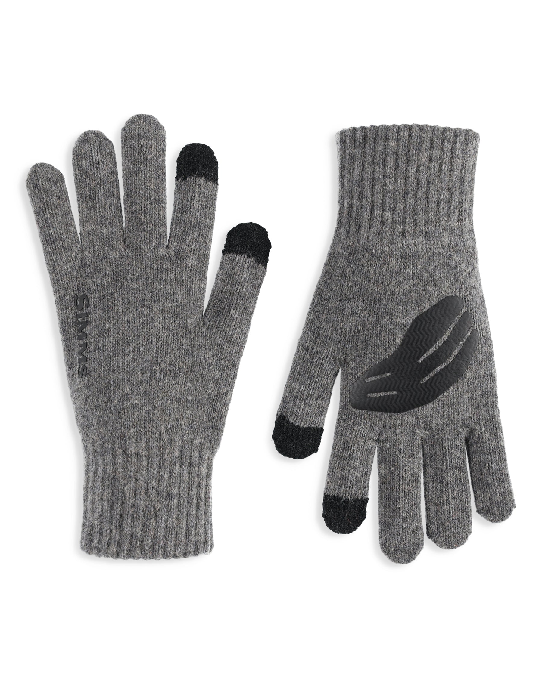 Simms Wool Full Finger Glove - S/M - Steel