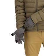 fisherman putting Wool Full Finger Glove on