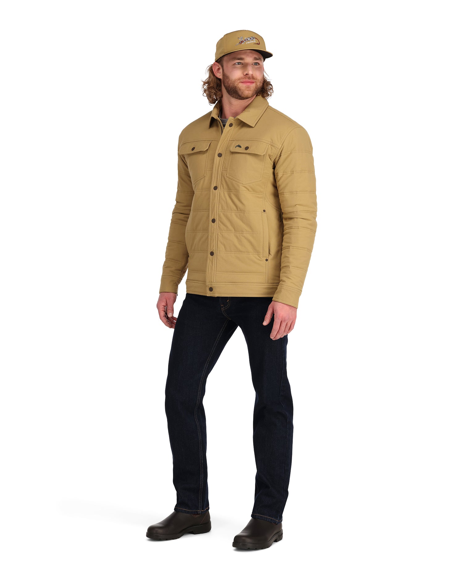 Model in Cardwell Jacket -Camel 