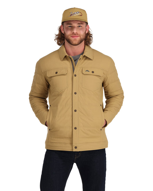 Model in Cardwell Jacket -Camel -rollover