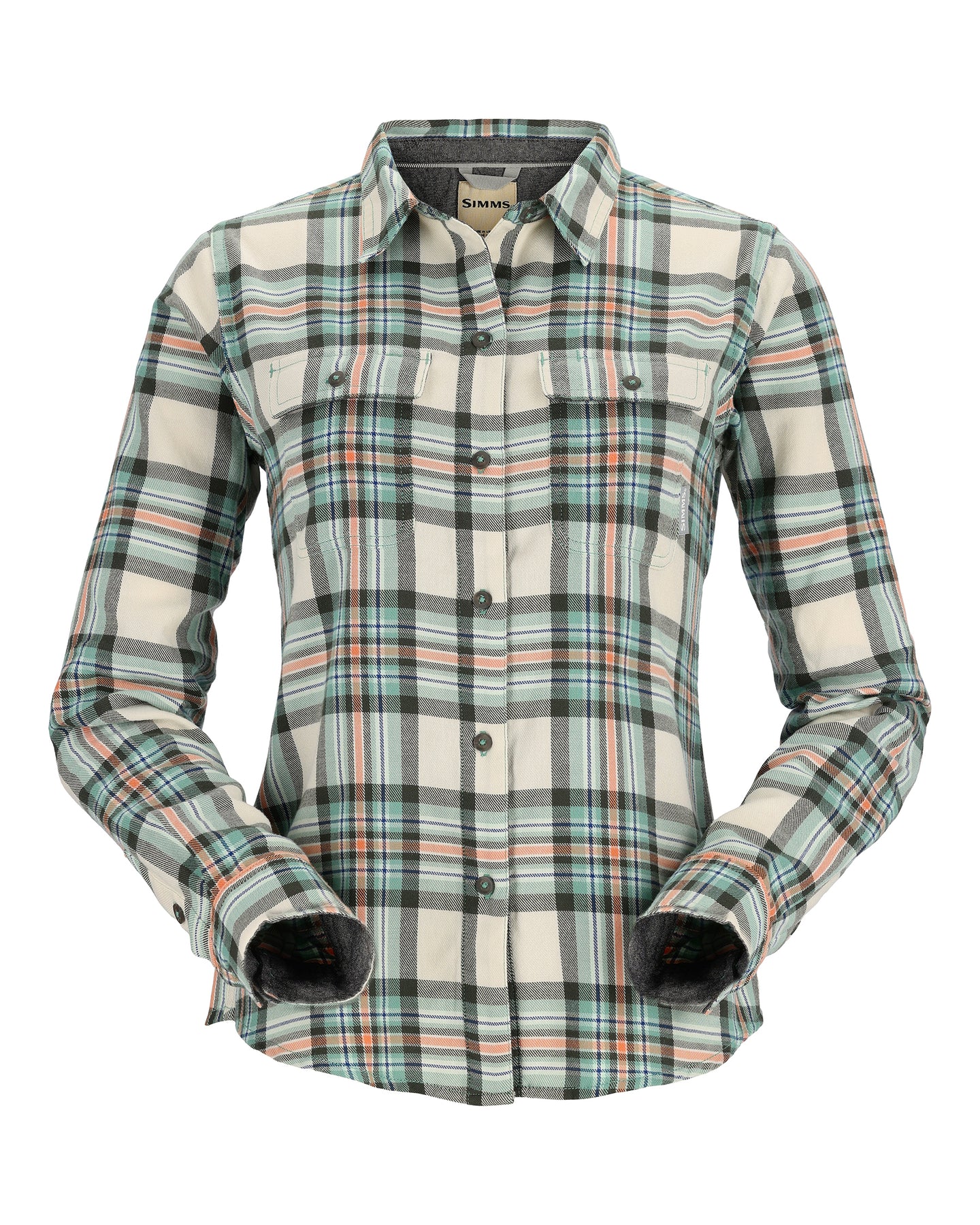13567-657-santee-flannel-shirt-Mannequin-F22-front Soft Rose Camp Plaid