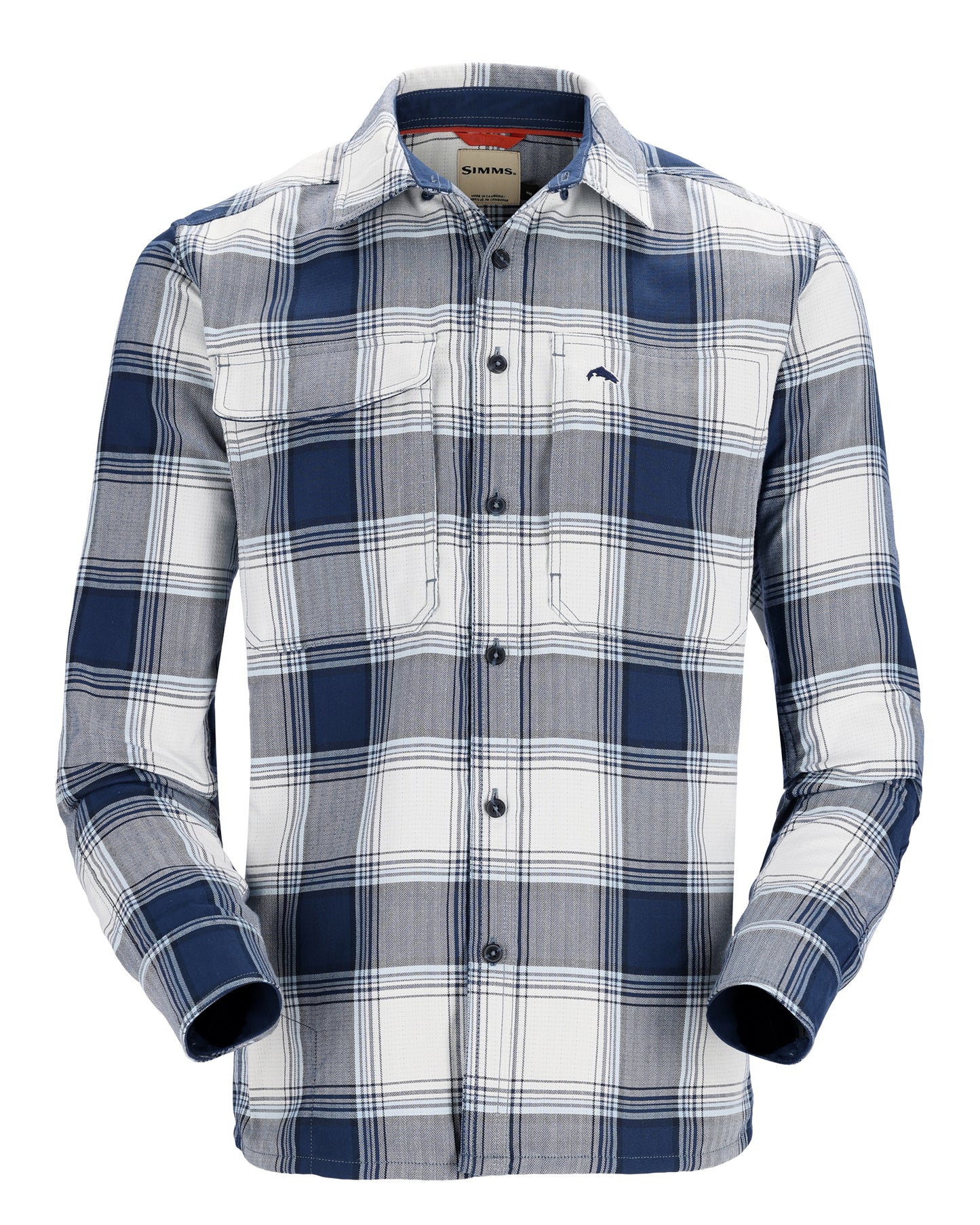 Guide-flannel- Navy/White Dimensional Buffalo-mannequin