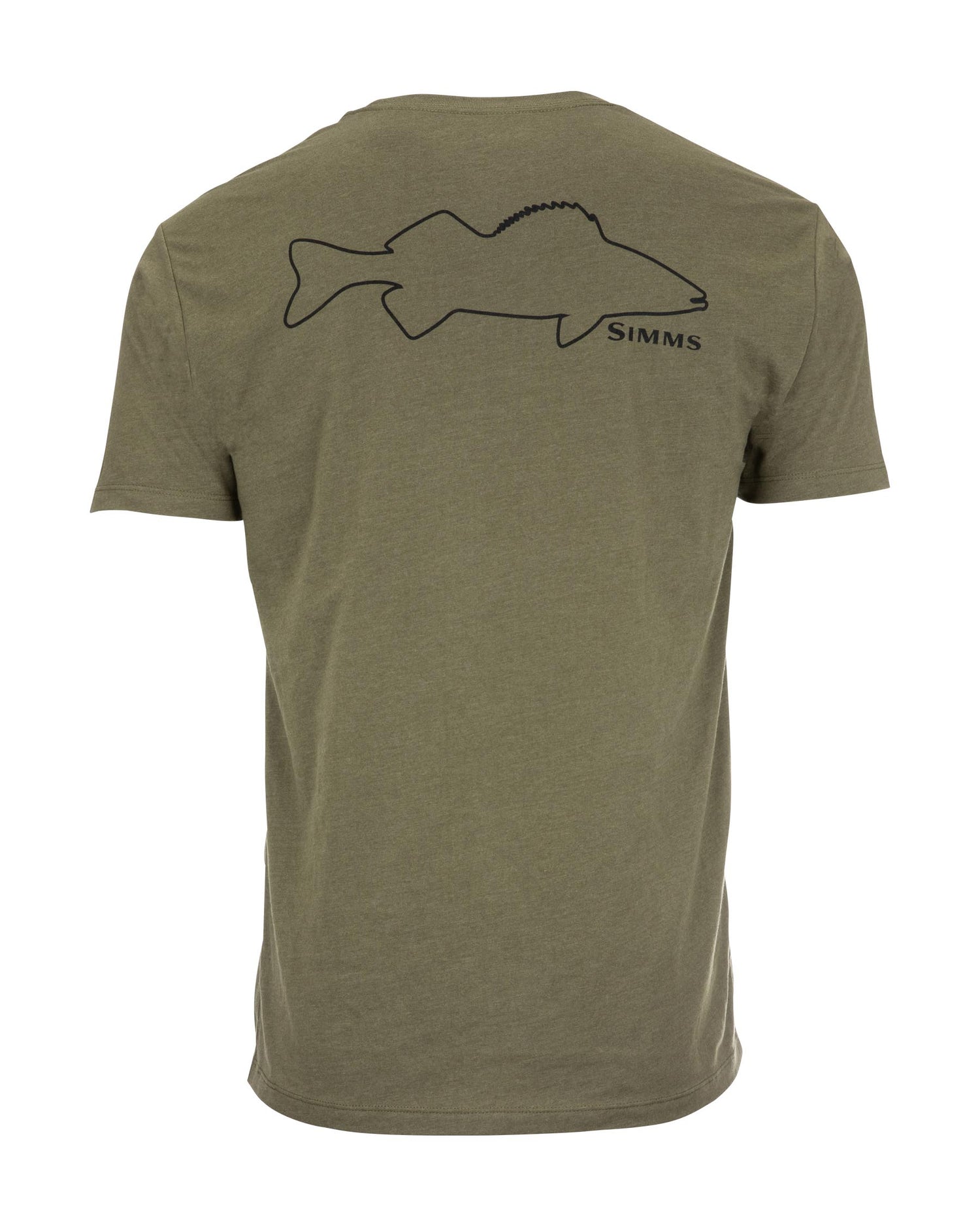 M's Walleye Outline T-Shirt Military Heather