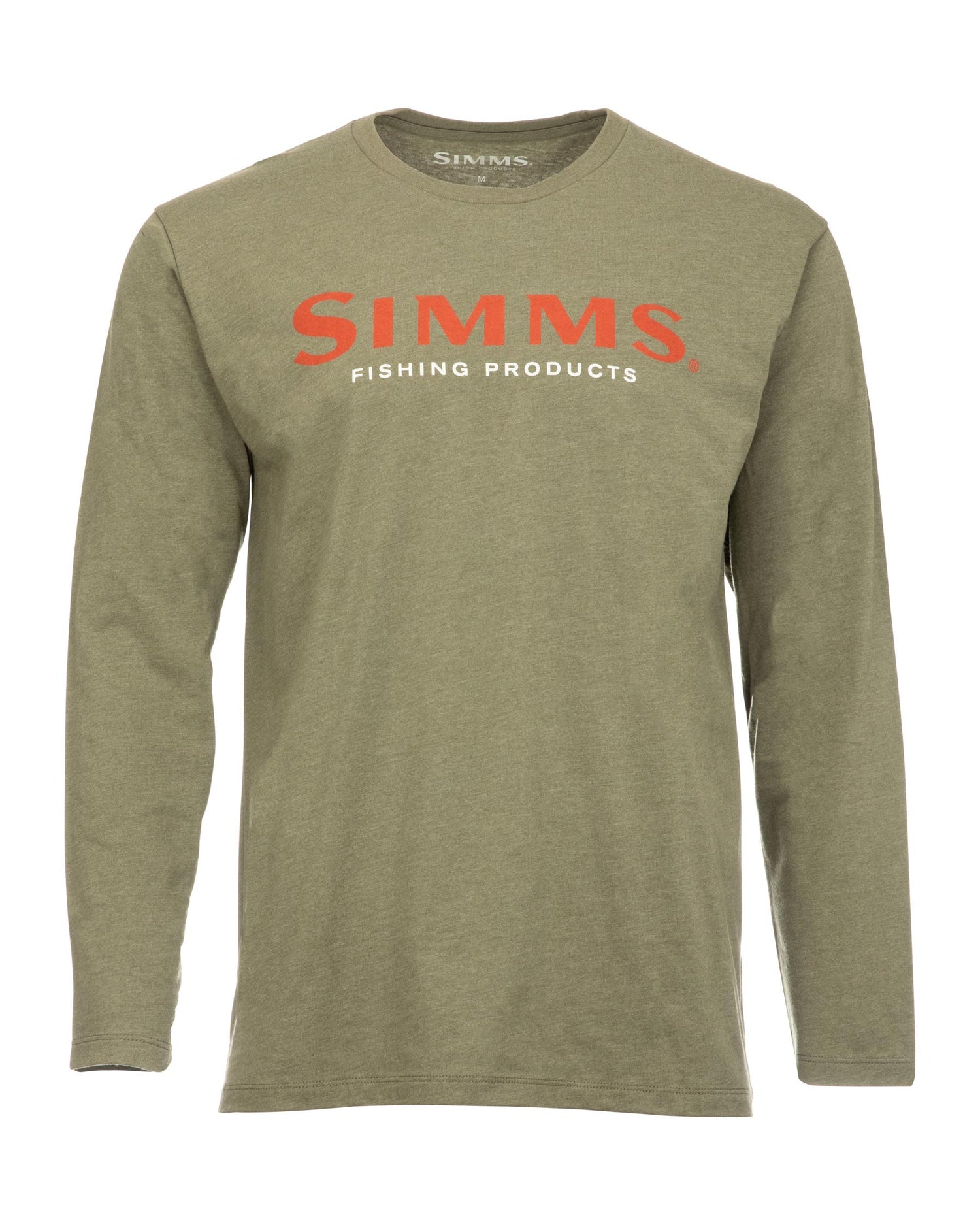 13626-914-ms-simms-logo-ls-shirt-military-heather -on-mannequin