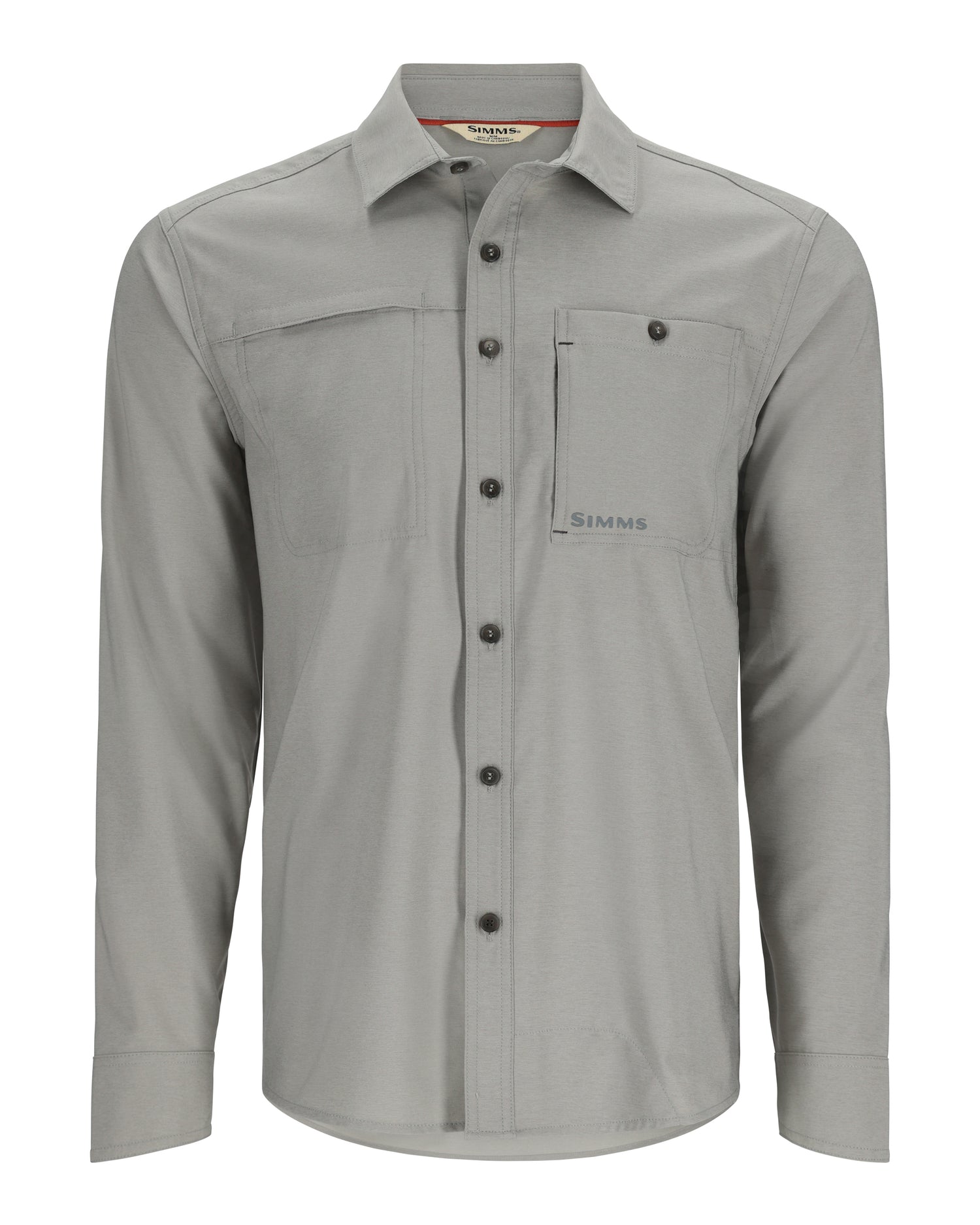 Simms Men's Simms Logo LS Shirt, M / Grey Heather