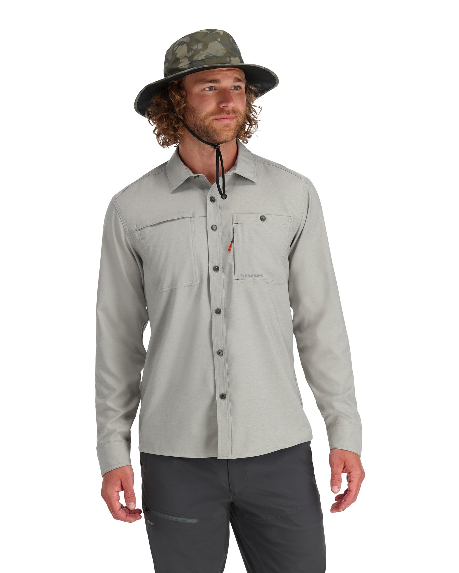 Simms Guide LS Shirt  ロングスリーブ グレー　US-S　M