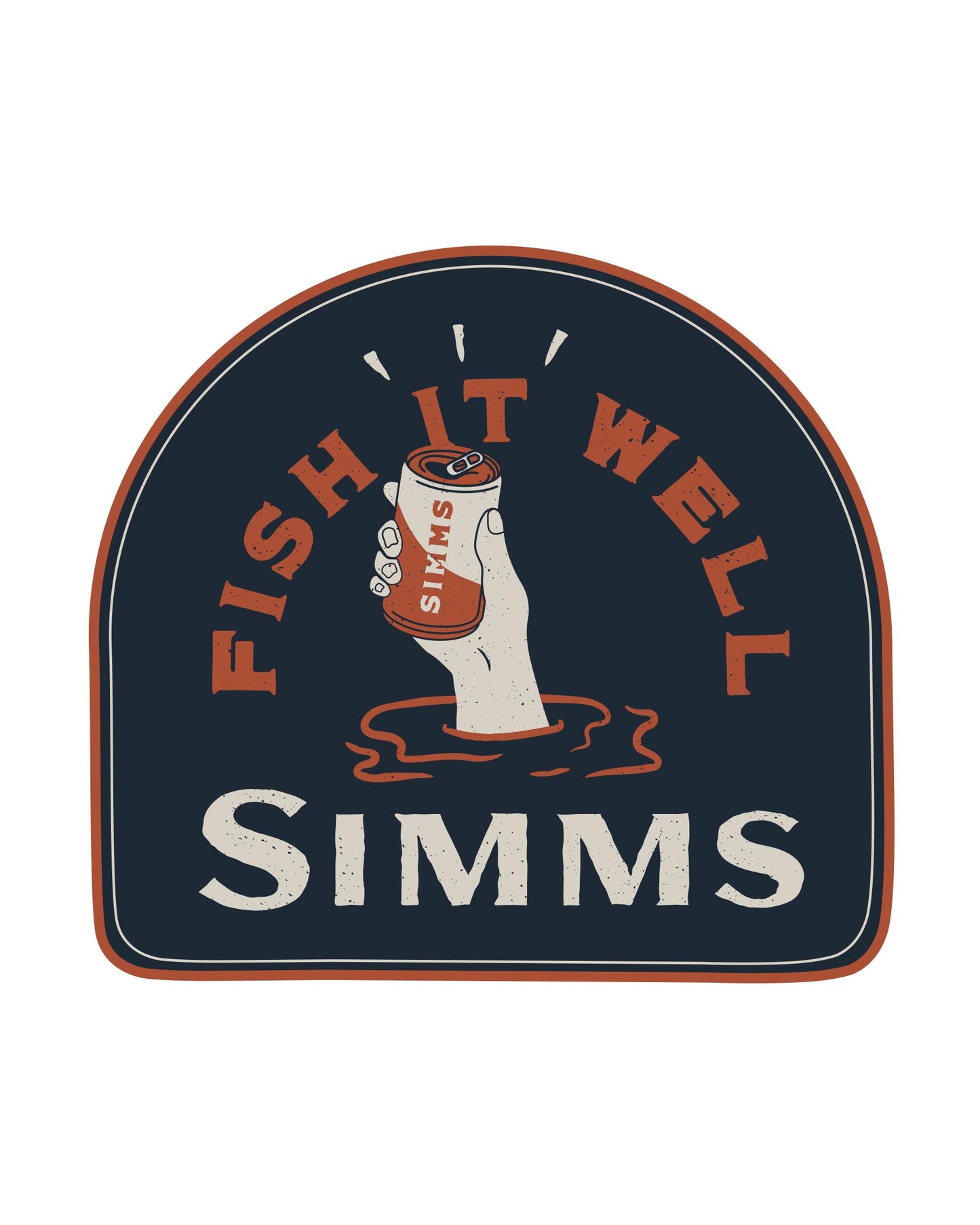Simms FIW Beer Sticker  Simms Fishing Products