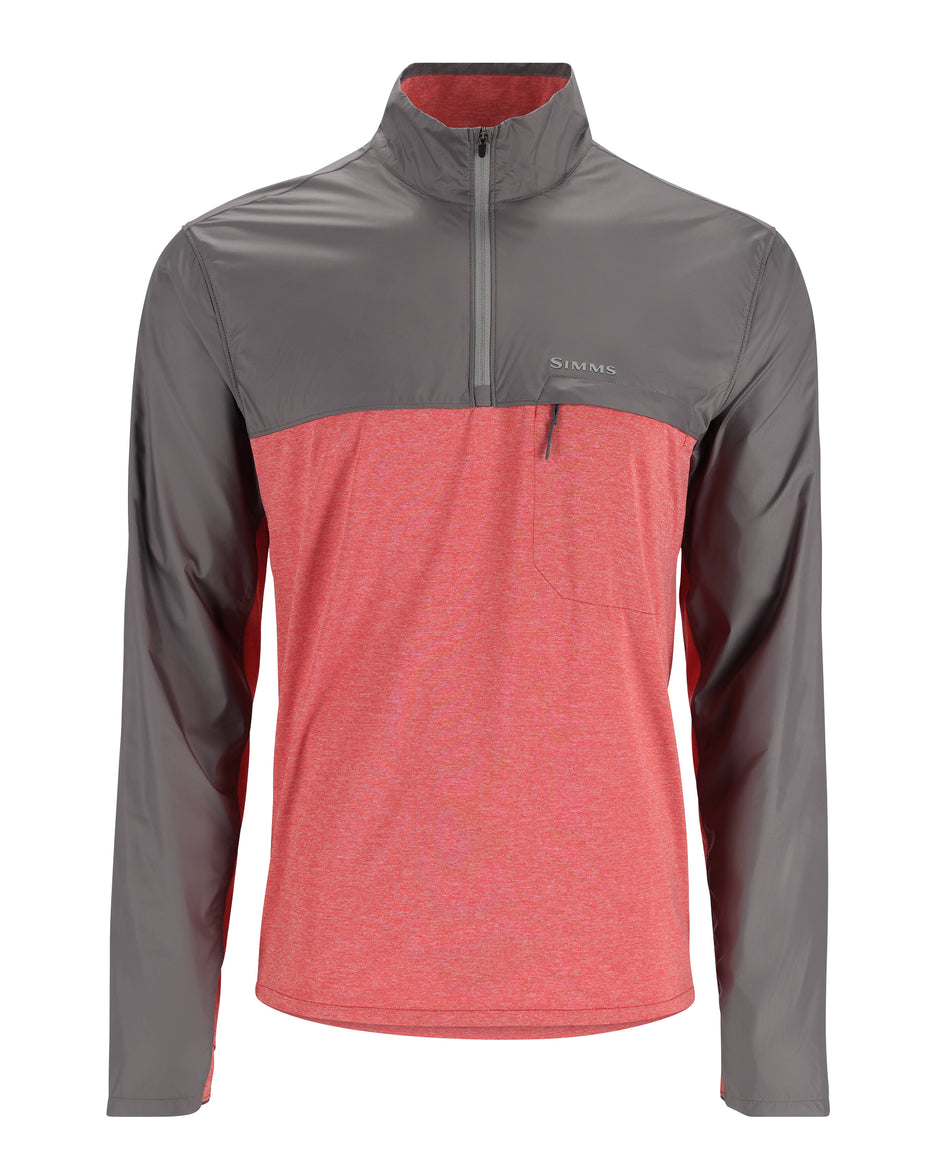 Chemise De Pêche Simms Homme – Orange, UV Protection, UPF 50, Manches Longues, Taille M