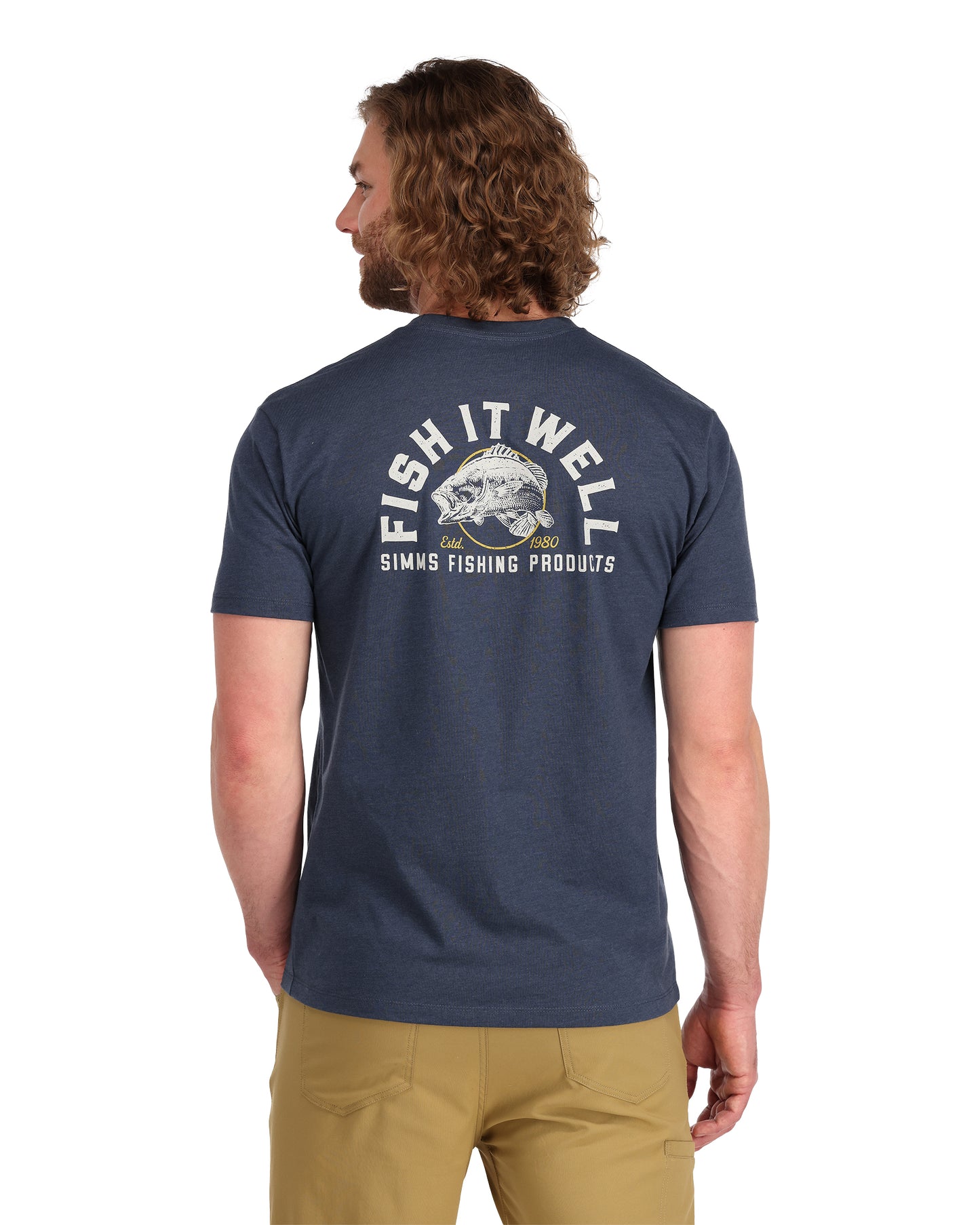 Model wearing Bass Tombstone T-Shirt -rollover