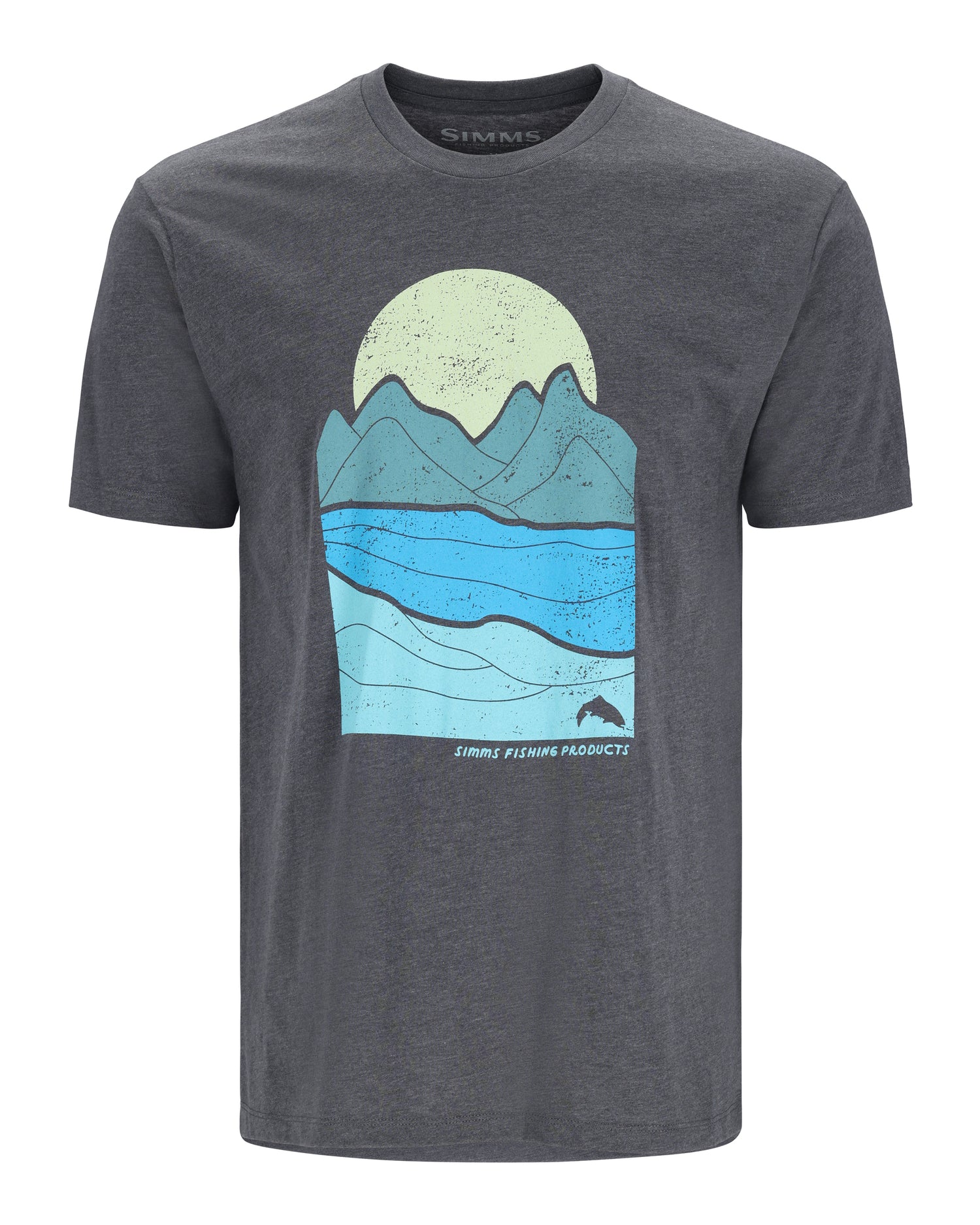 Simms M's Mtn River Stream T-Shirt Oatmeal Heather / XXL